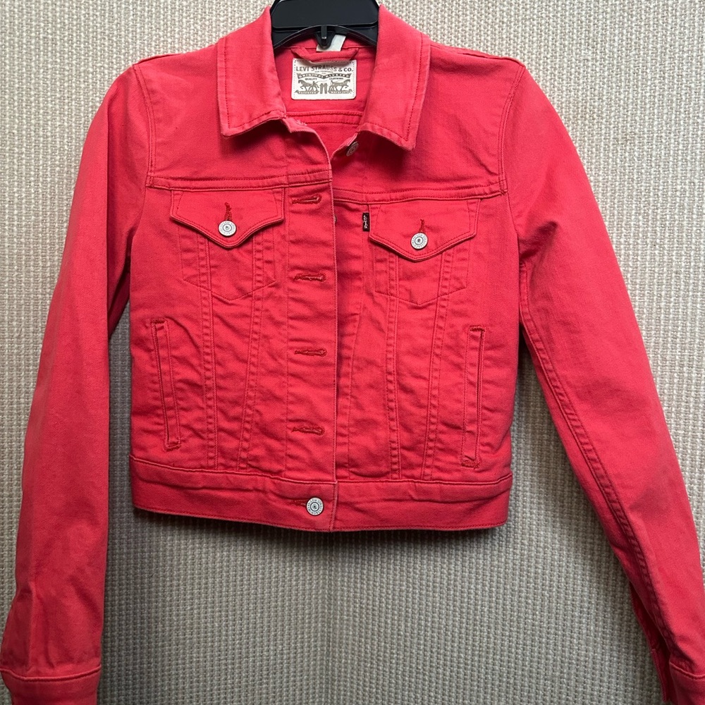 Levi's Women's Vibrant Red Jean Jacket